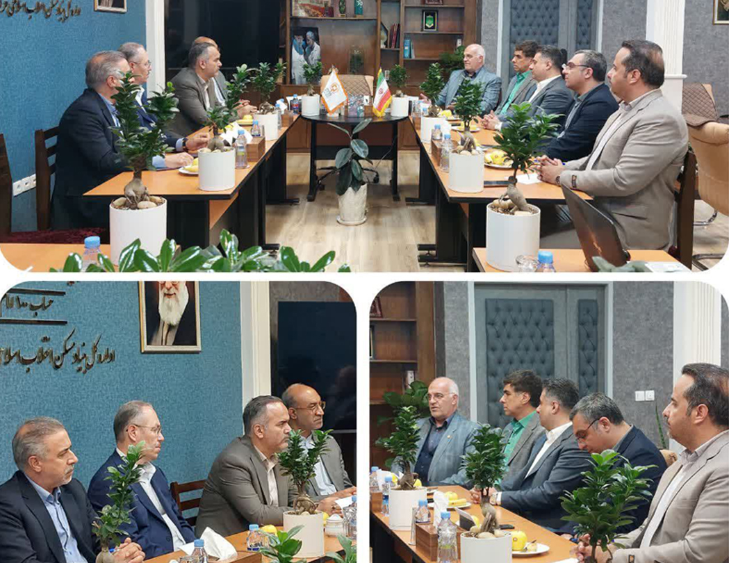 نشست مدیرعامل ، اعضای هلدینگ ایجاد محیط و شرکت ساخت آزما با مدیرکل بنیاد مسکن خراسان رضوی