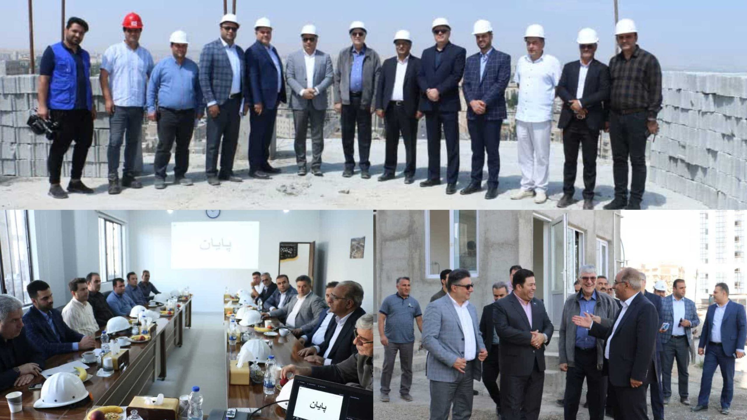 بازدید میدانی هیئت مدیره هلدینگ و مدیران ارشد از پروژه‌های در حال اجرای ساخت آزما